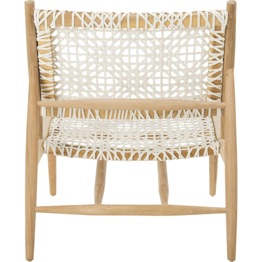 Bandelier Leather Weave Accent Chair