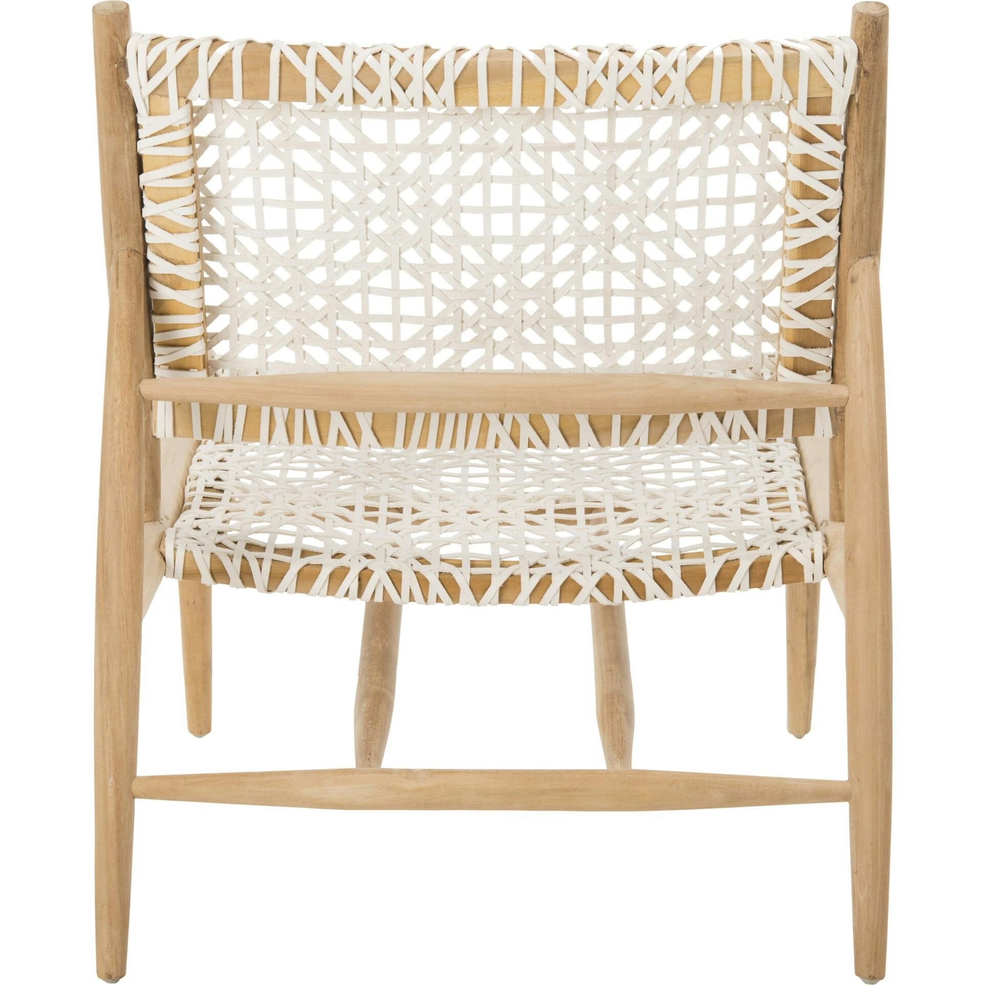 Bandelier Leather Weave Accent Chair