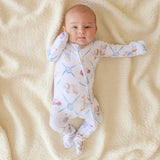 Oxford Footie Zippered One Piece