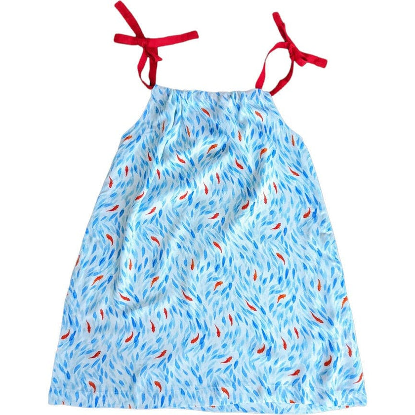 Koi Pond Shoulder Tie Dress