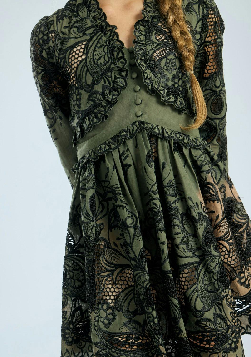 Maia Embroidery Mini Dress