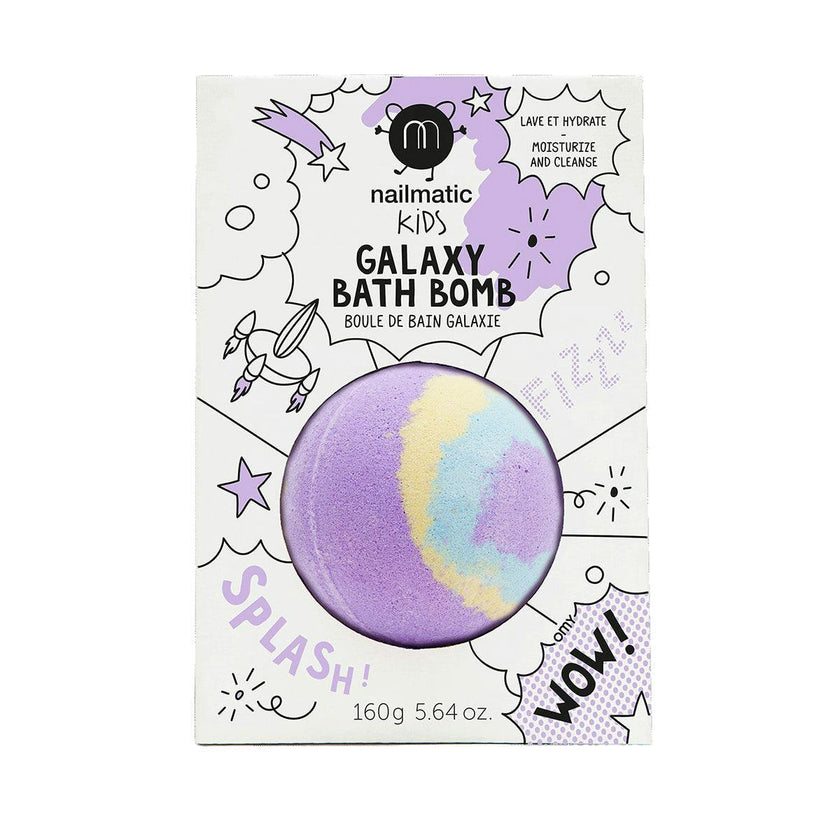 Bath Bomb for Kids GALAXY PULSAR Purple Yellow Blue