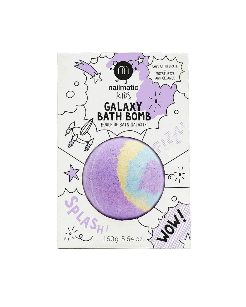 Bath Bomb for Kids GALAXY PULSAR Purple Yellow Blue