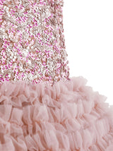 Pink Sparkle Tiered Tulle Dress