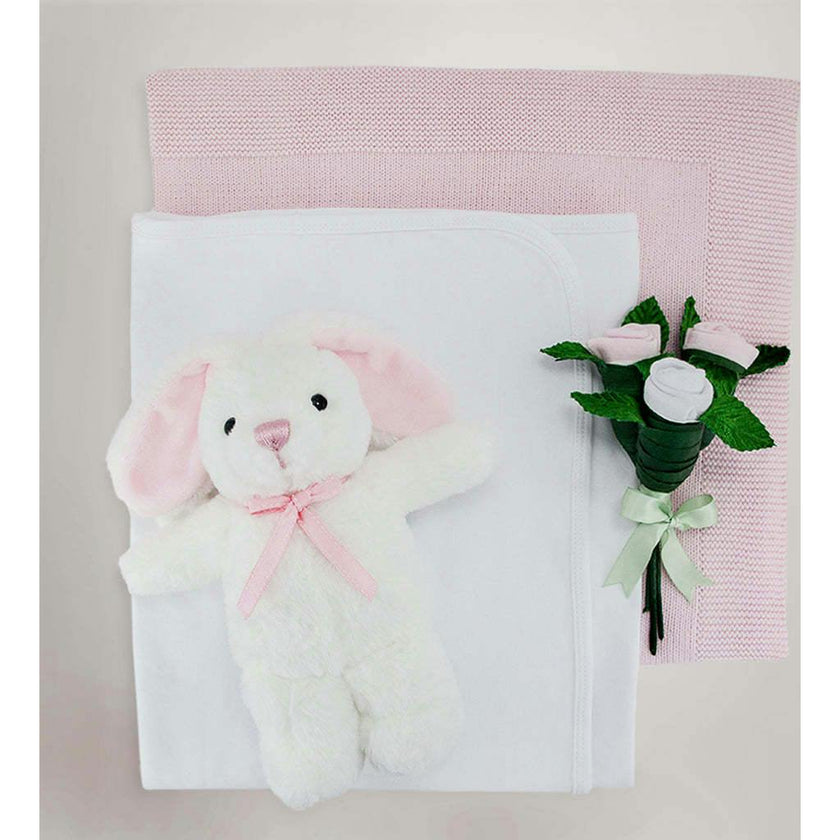 Personalized Little Pink Bunny's Blanket Cake
