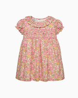 Baby Peach Sparkle Betsy Smocked Dress