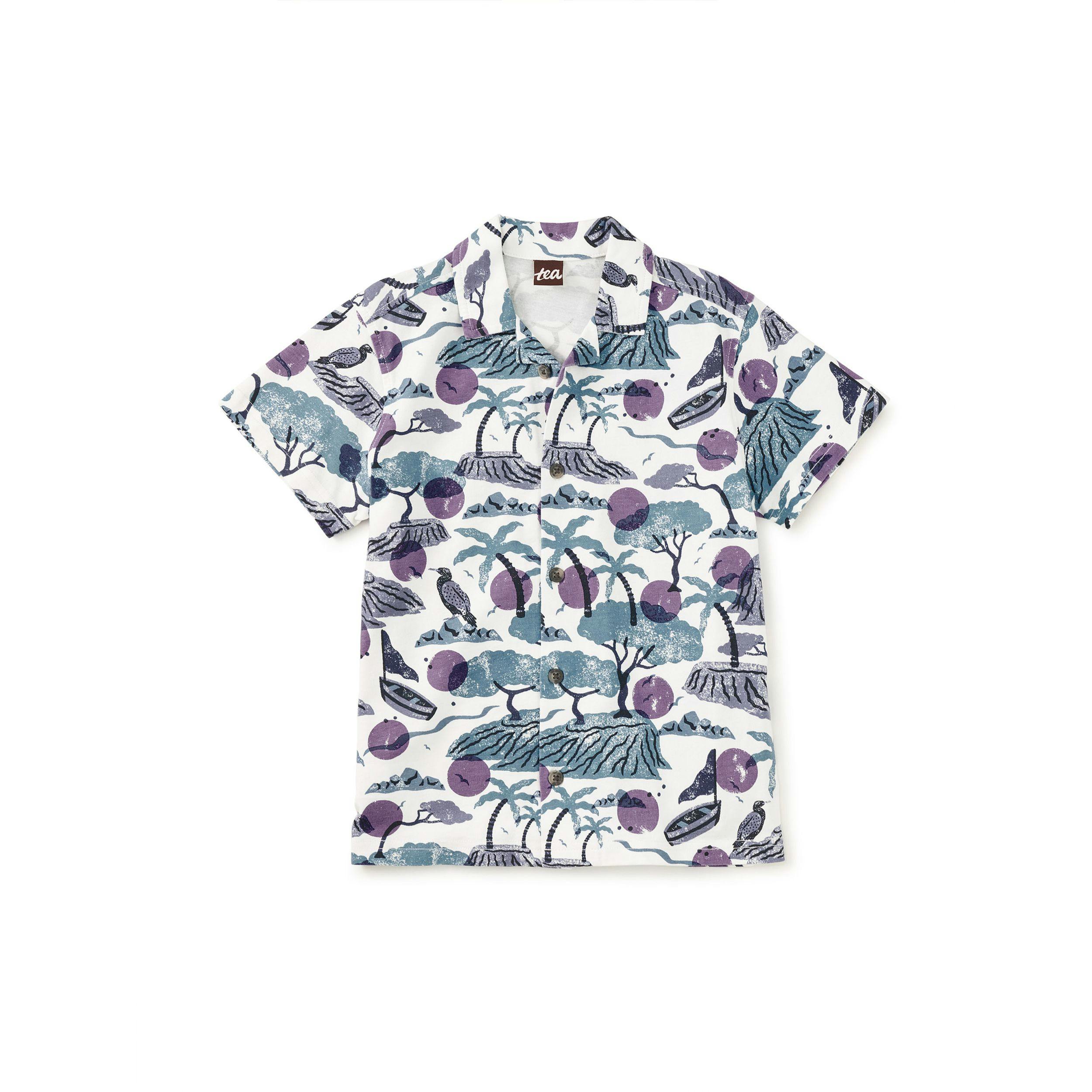 Printed Camp Shirt, Costa Brava