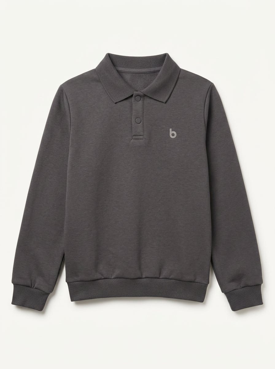 Boys Long Sleeve Sweatshirt Polo