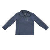Boys 3/4 Fleece Zip Sweatshirt in Nightfall Blue