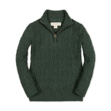 Organic Half Zip Cable Sweater