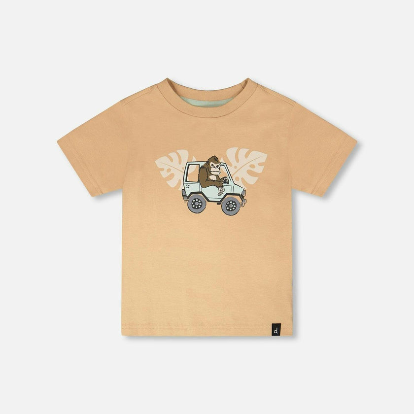 Organic Cotton Short Sleeve T-Shirt Beige