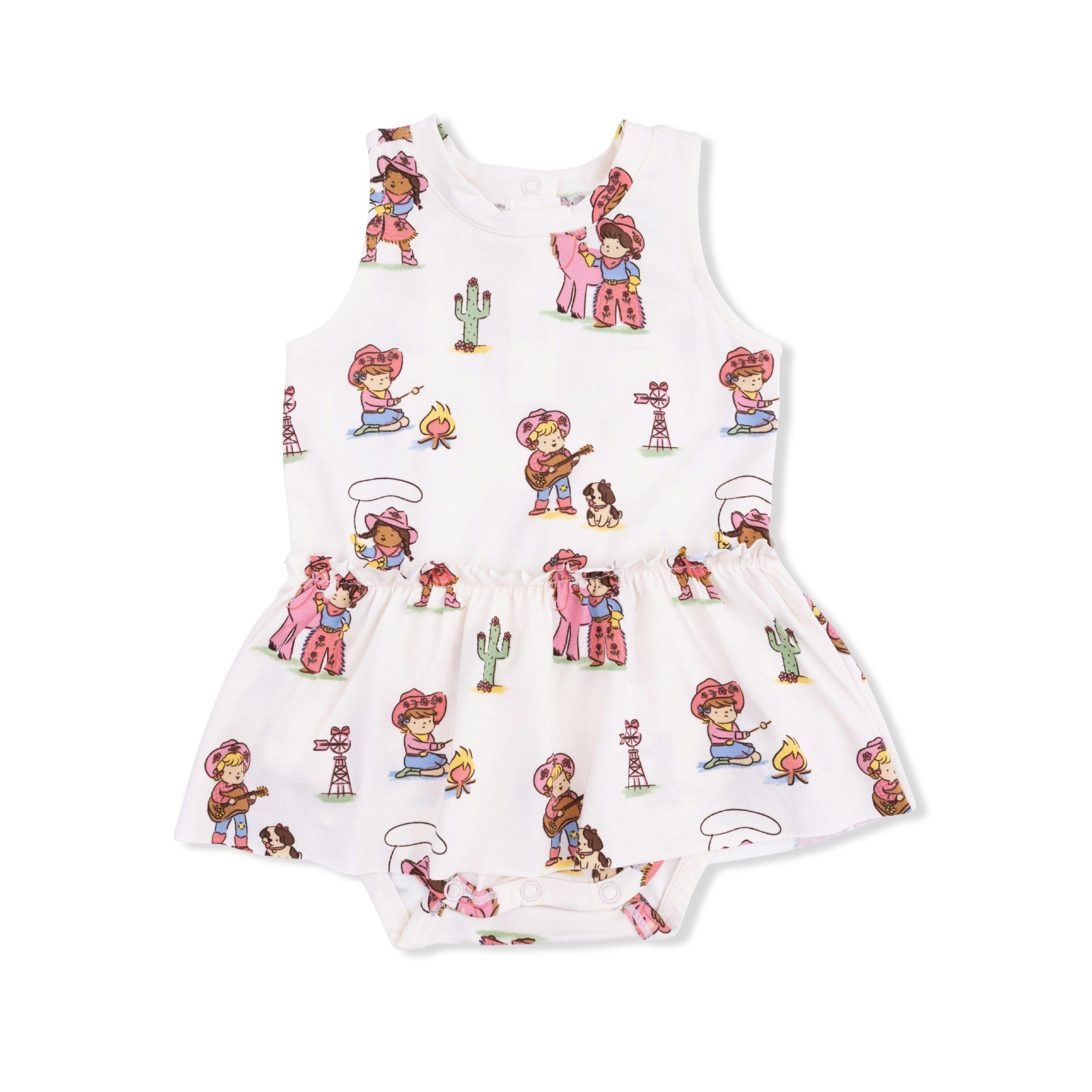 Vintage Cowgirls - Bodysuit with Skirt