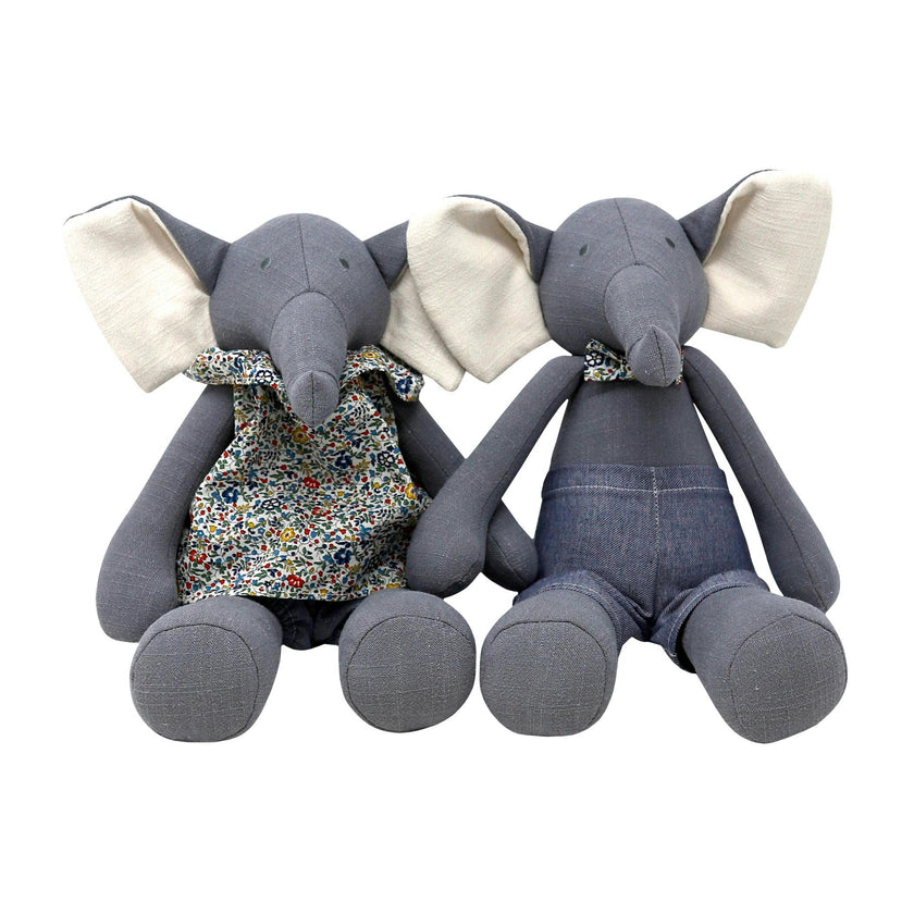 Pamplemousse Peluches Bernadette the Elephant - Small Grey