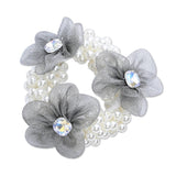 Pearl Flower Scrunchie Set