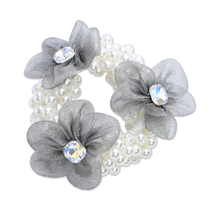 Pearl Flower Scrunchie Set