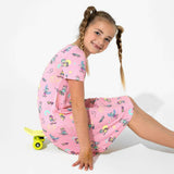 Skater Kitty Bamboo Girls' Long Sleeve Dress