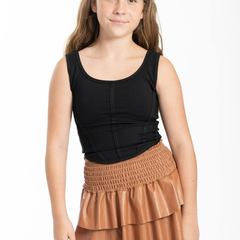 Kids Leather Julia Skirt