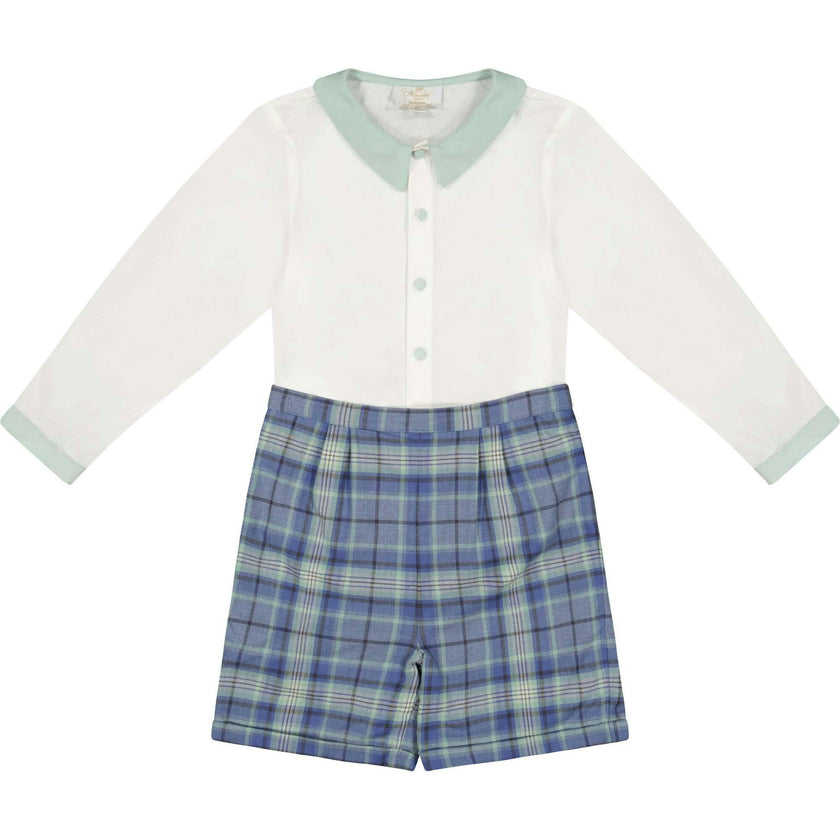 William Blue Tartan Dressy Set