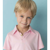 Pink with Palms Trim Polo