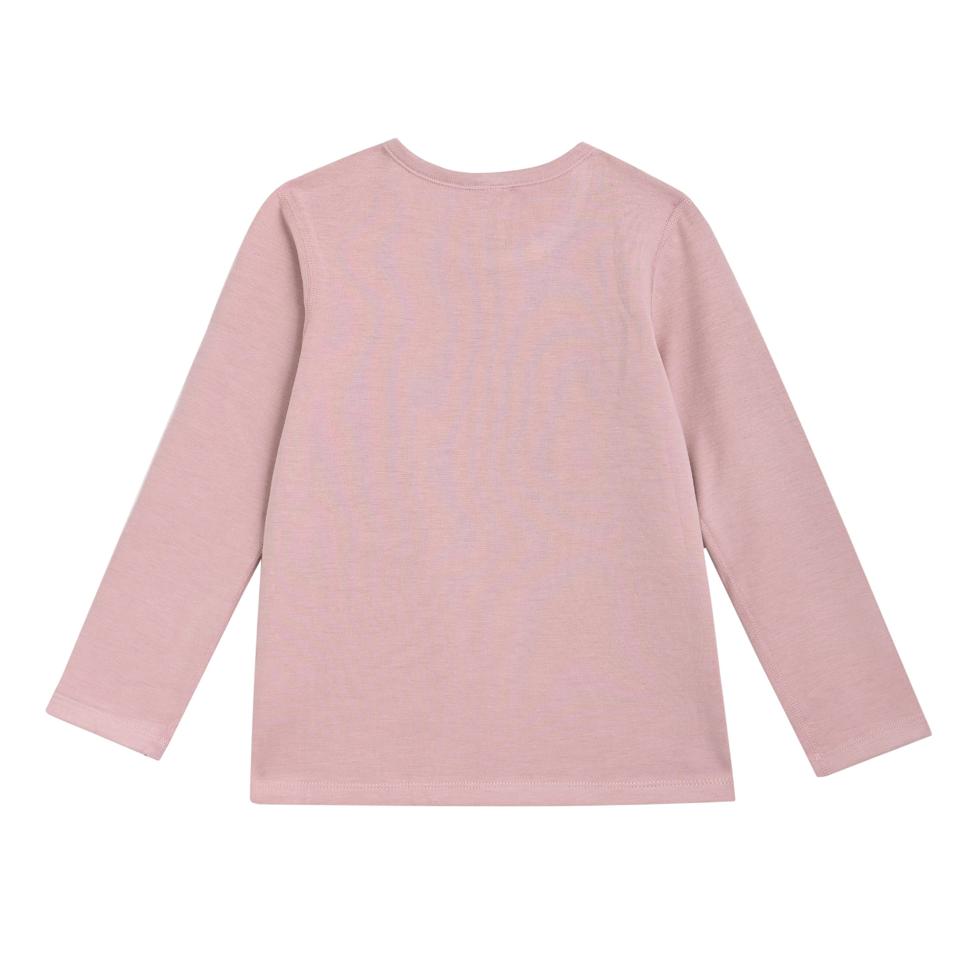 Pink Solid Wool-Blend Pajama Set