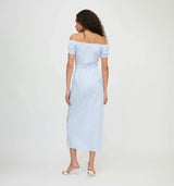 The Madison Dress - Blue/White Stripe