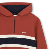 Crimson Rust Half-Zip Hoodie