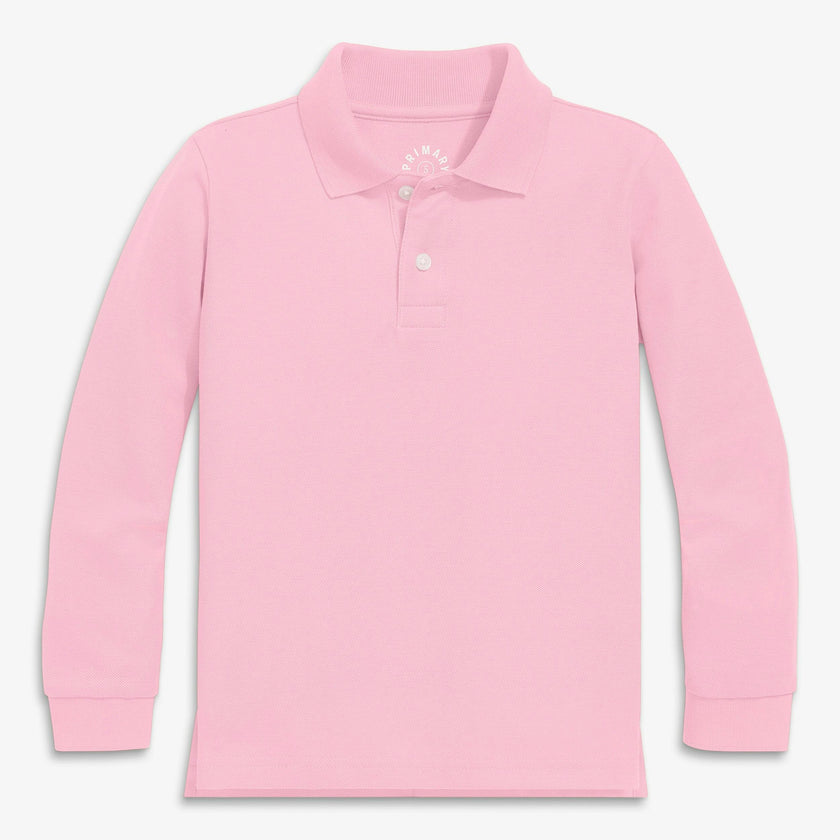 Kids long sleeve pique polo
