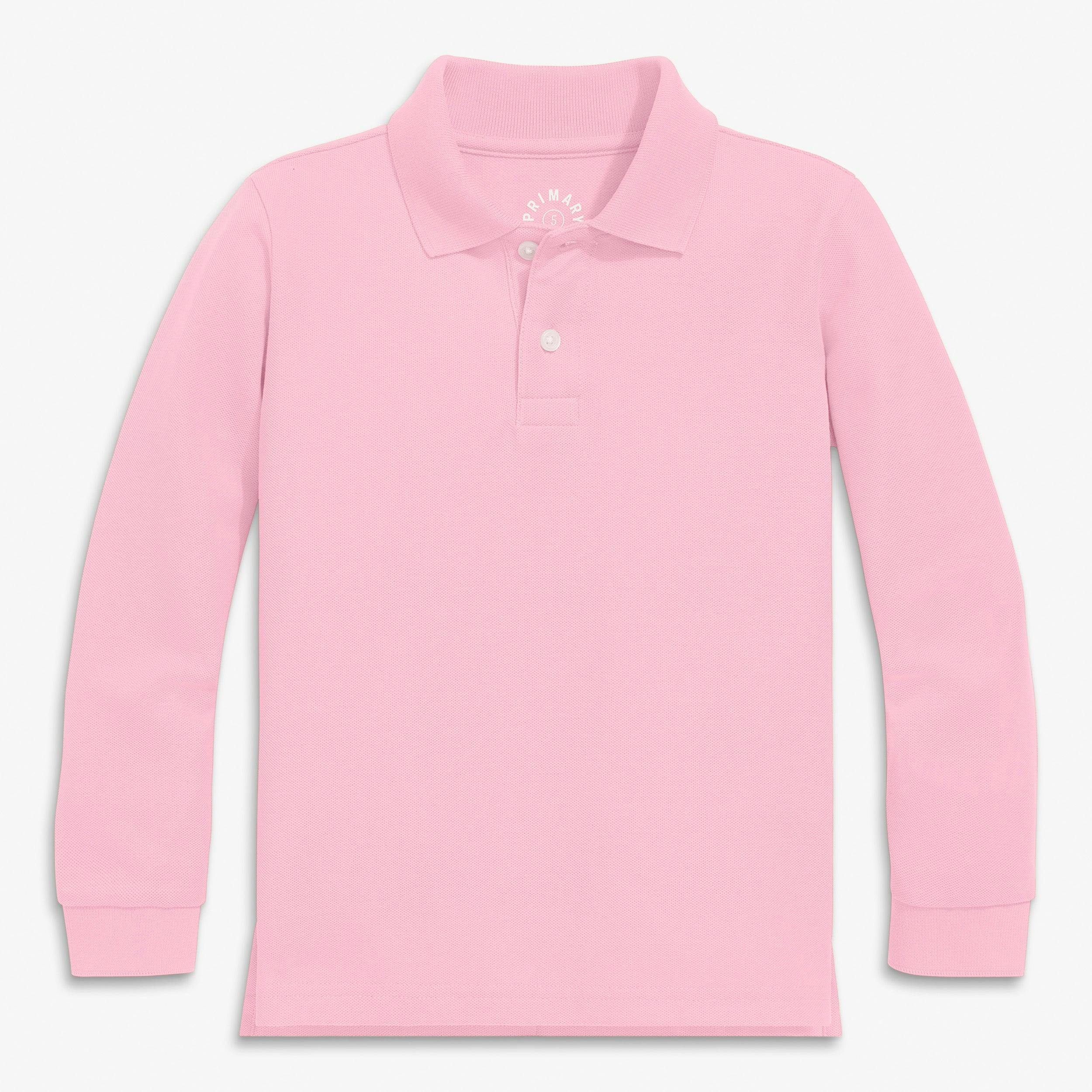 Kids long sleeve pique polo