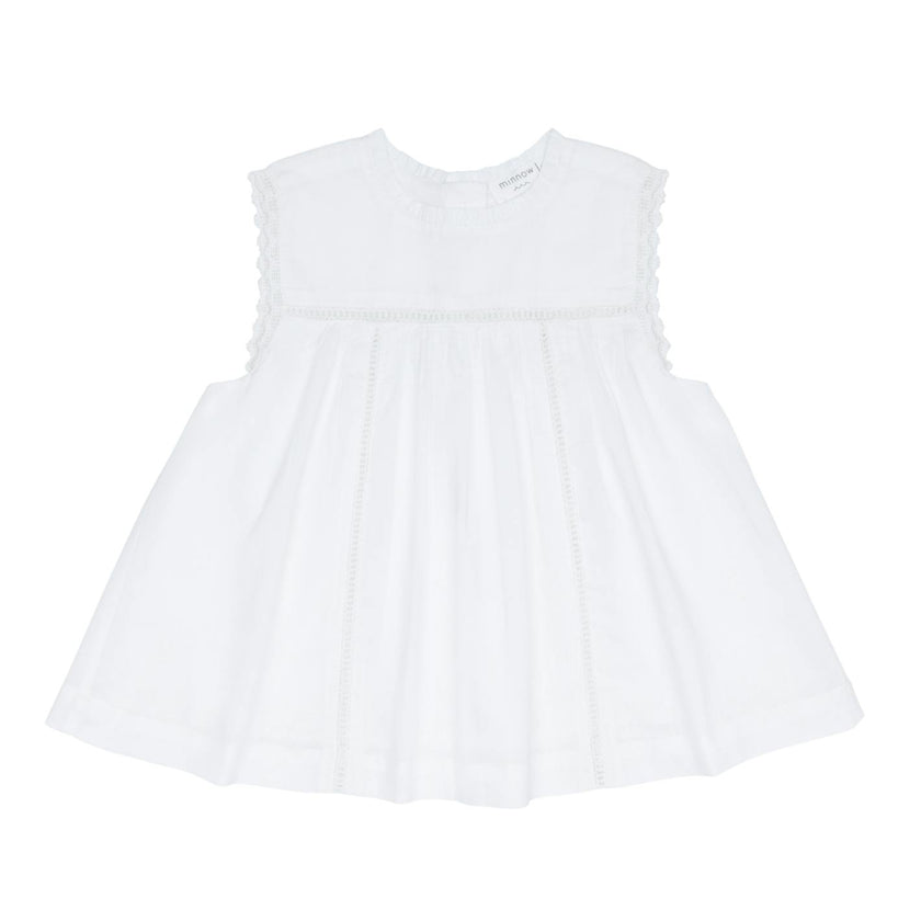 girls white align tank