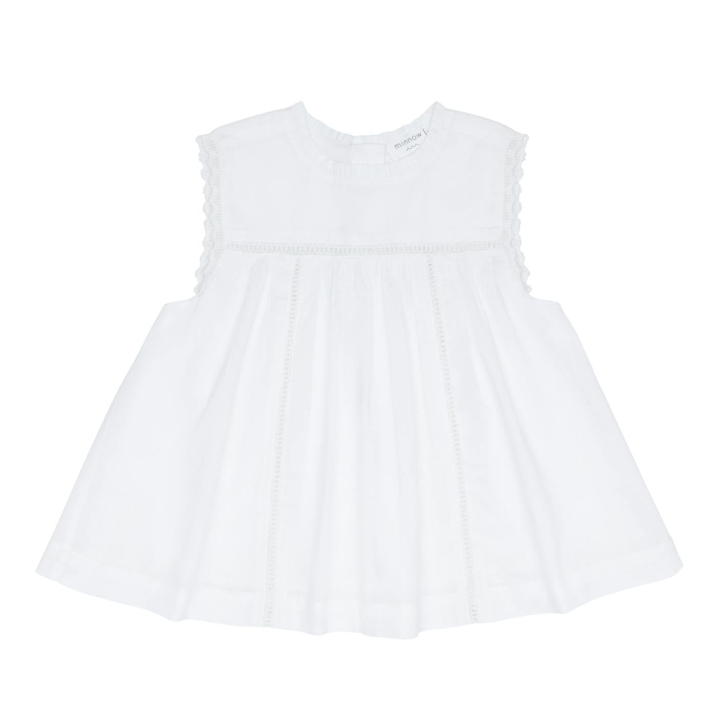 girls white align tank