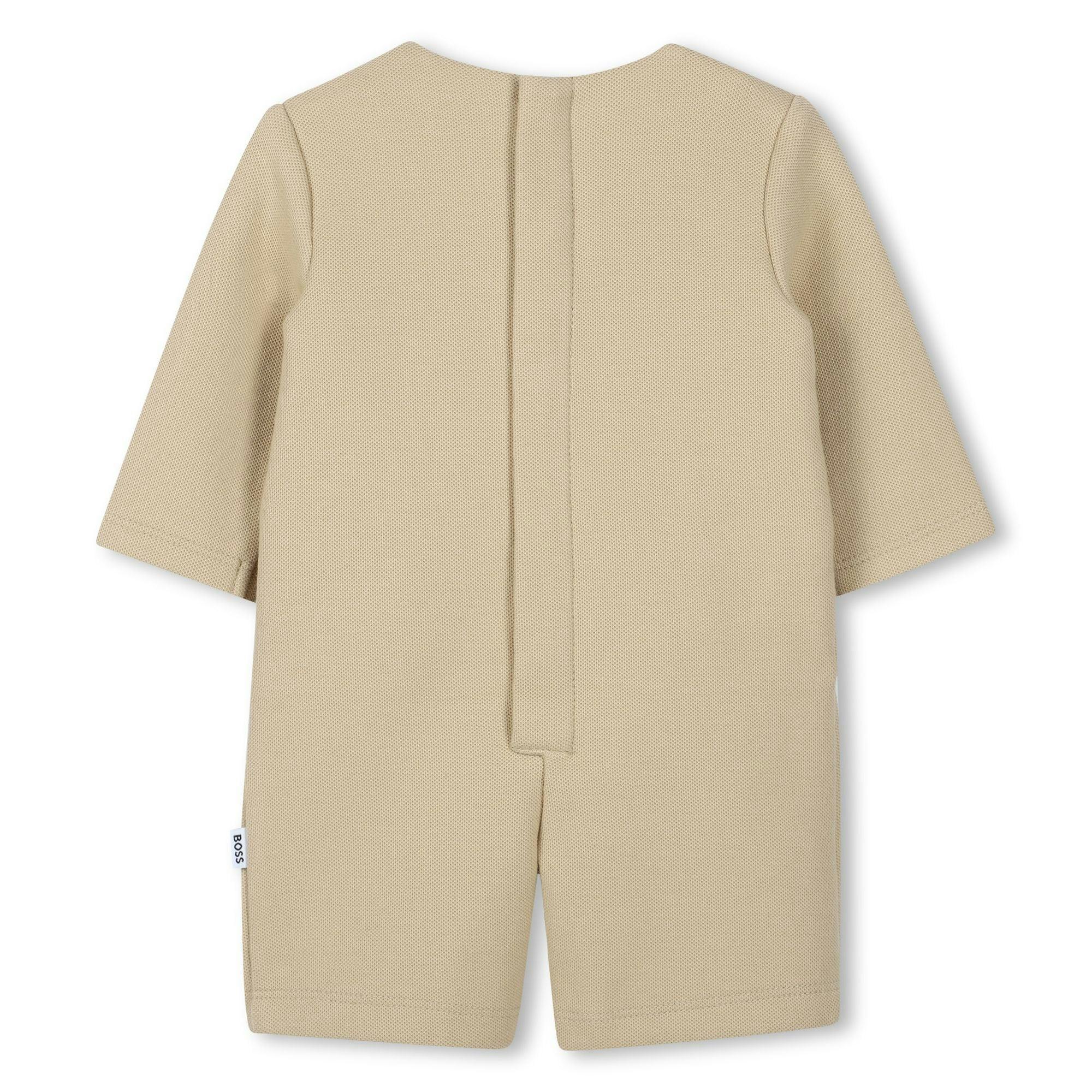 Beige and White Cotton Shortie