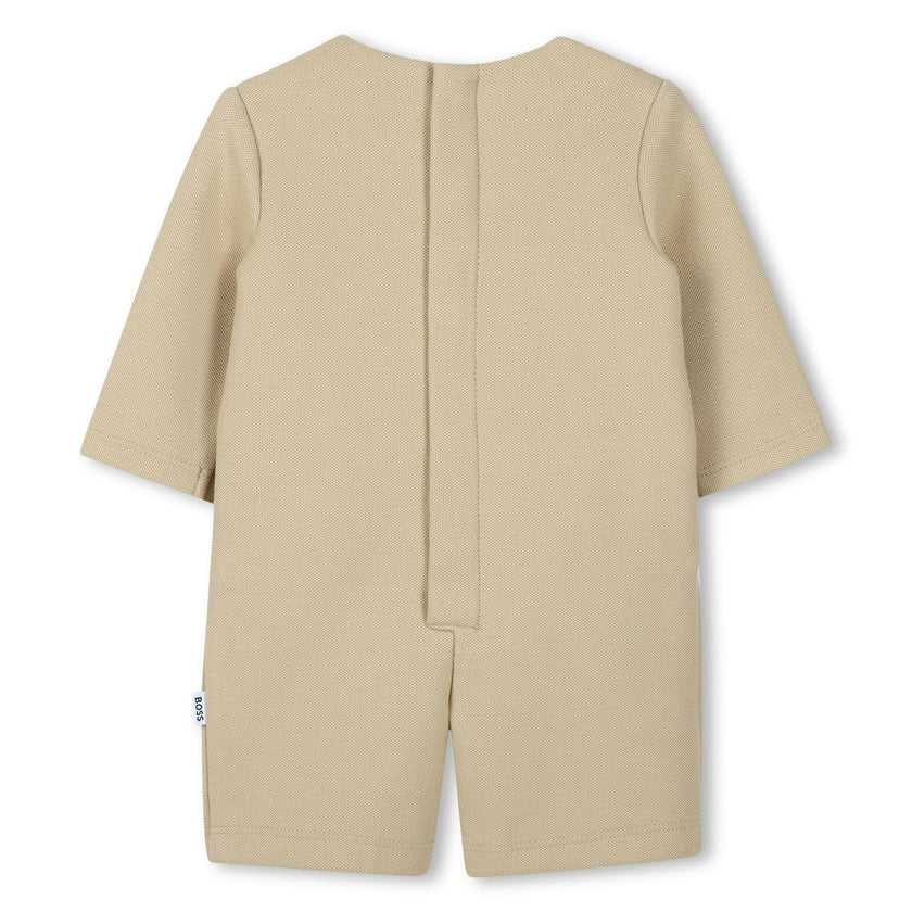 Beige and White Cotton Shortie