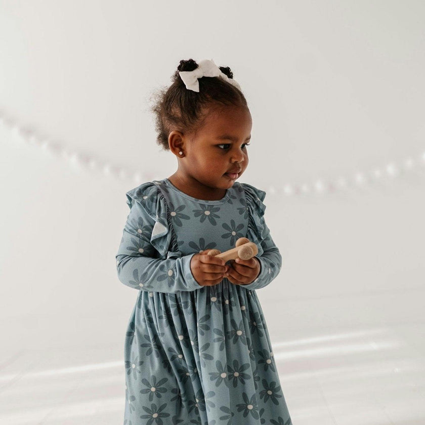 Girl's Long Sleeve Ruffle Dress