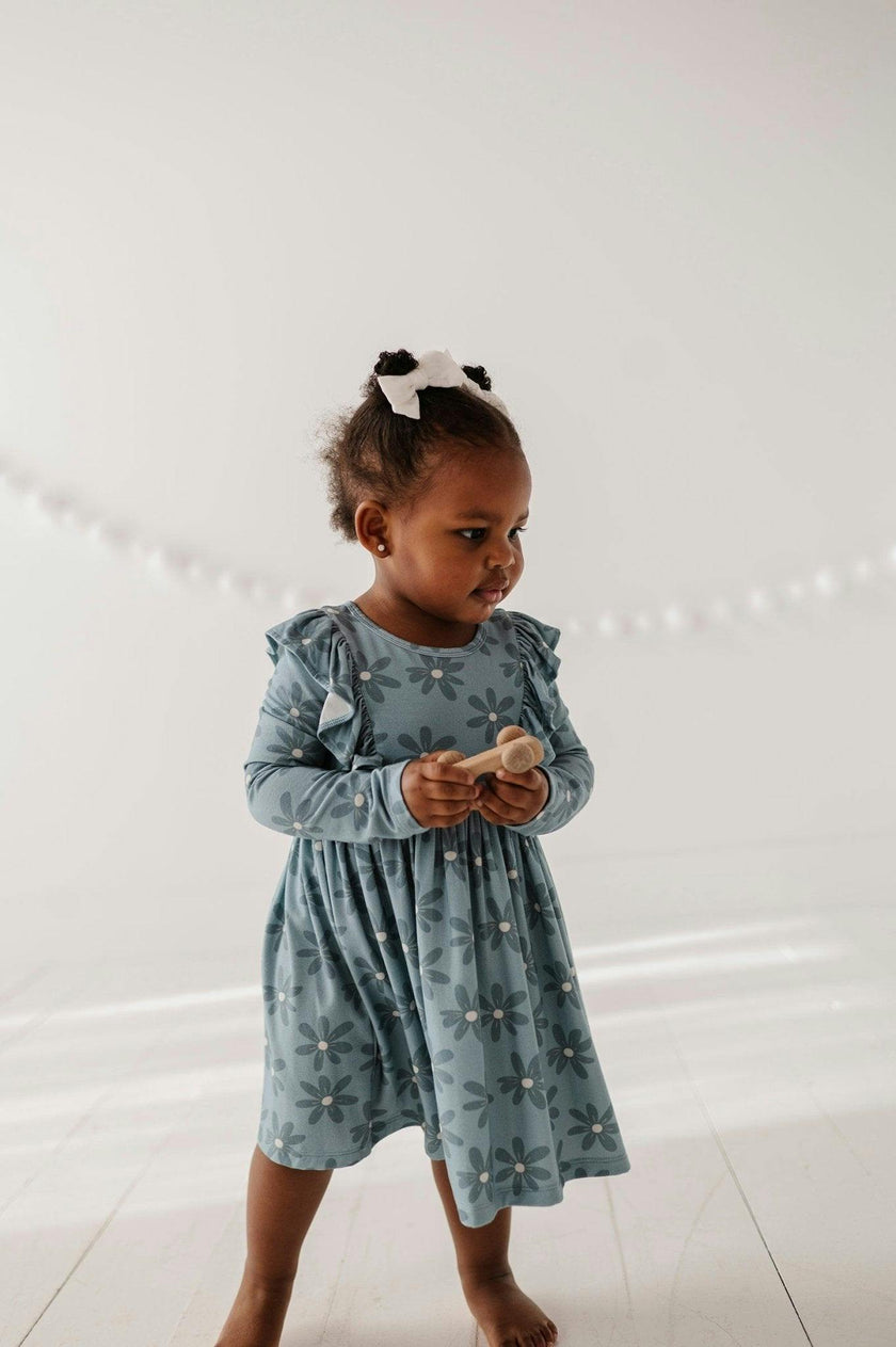 Girl's Long Sleeve Ruffle Dress