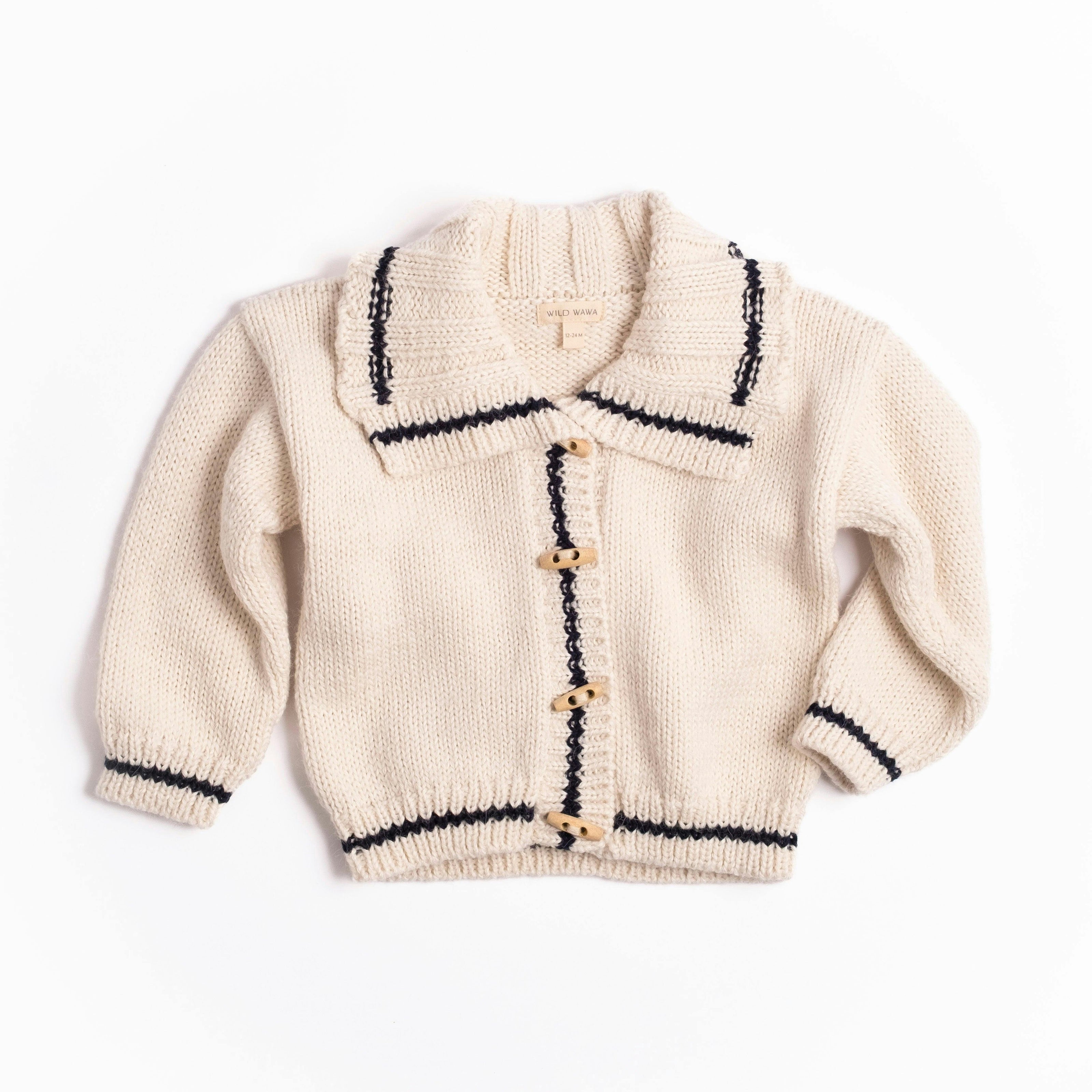 Sail Away Cardigan in Salt/Navy