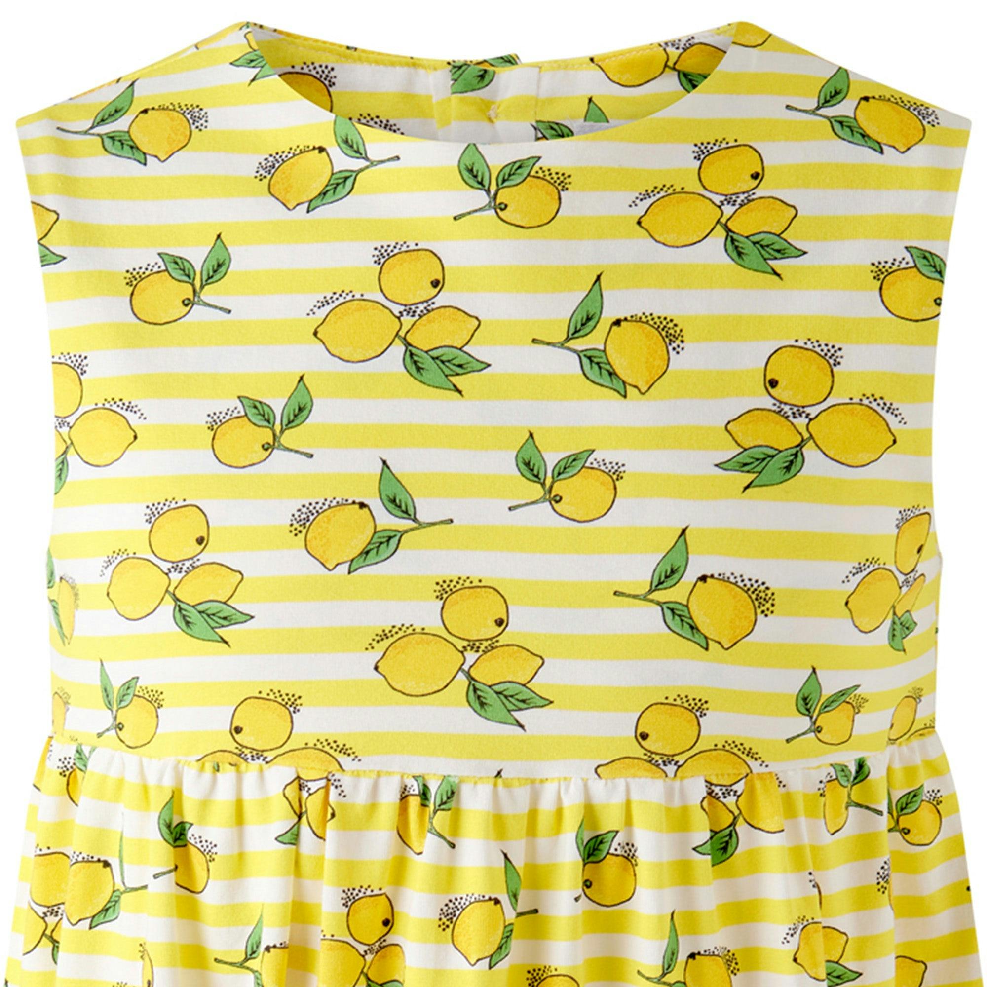 Lemon Stripe Jersey Dress