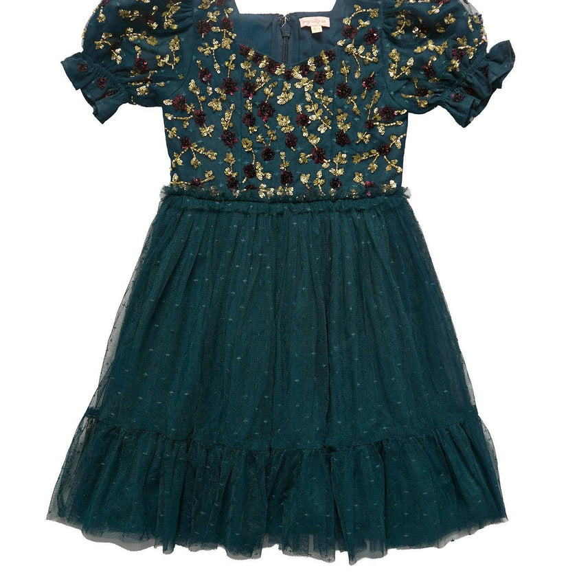 Mini Adara Dress in Green