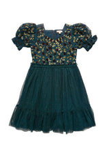 Mini Adara Dress in Green