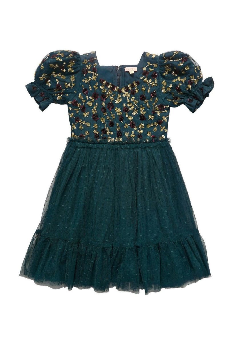 Mini Adara Dress in Green