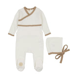 Classic Wrap Footie & Hat Set Blue Dawn