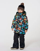 Two-Piece Play Snowsuit with Allover Print Jacket Smiley Face