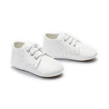 White Lace-Up Baby Shoes