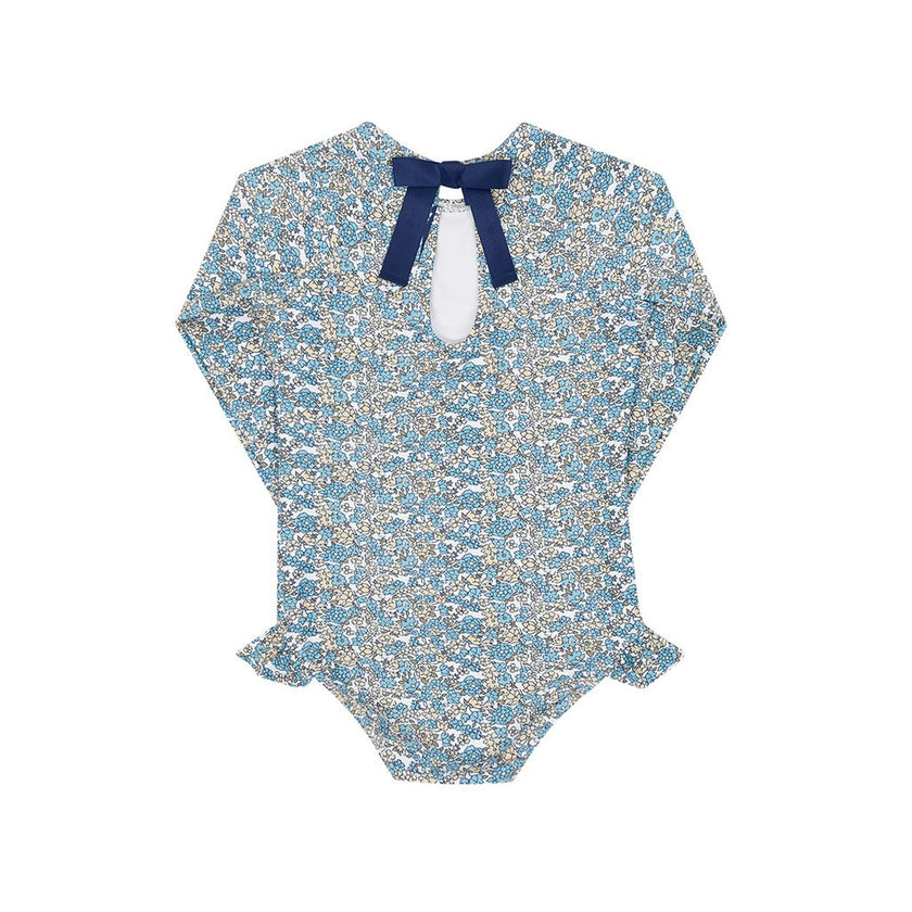 girls original slate floral rashguard one piece