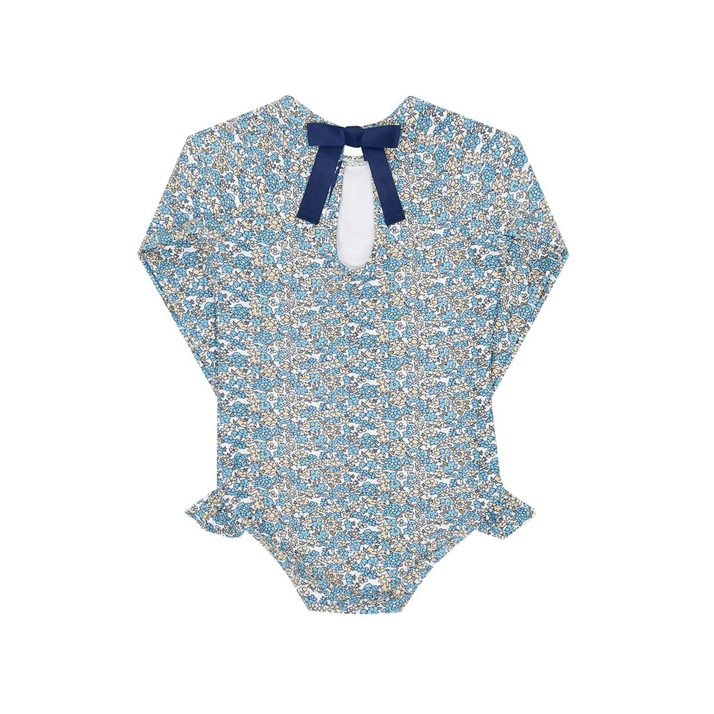 girls original slate floral rashguard one piece