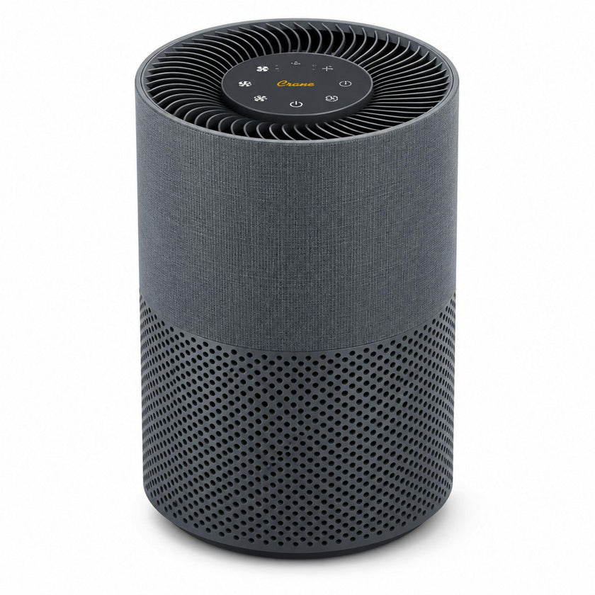 True-HEPA Tower Air Purifier with Air Quality Indicator and Child Lock, Up To 500 Sq Ft