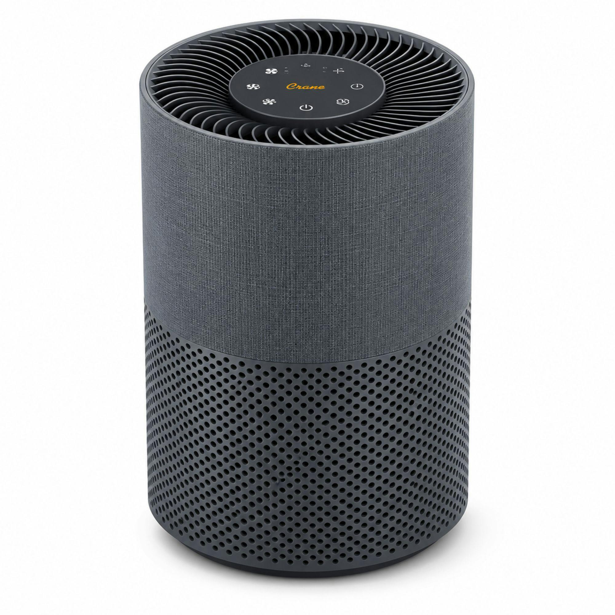 True-HEPA Tower Air Purifier with Air Quality Indicator and Child Lock, Up To 500 Sq Ft