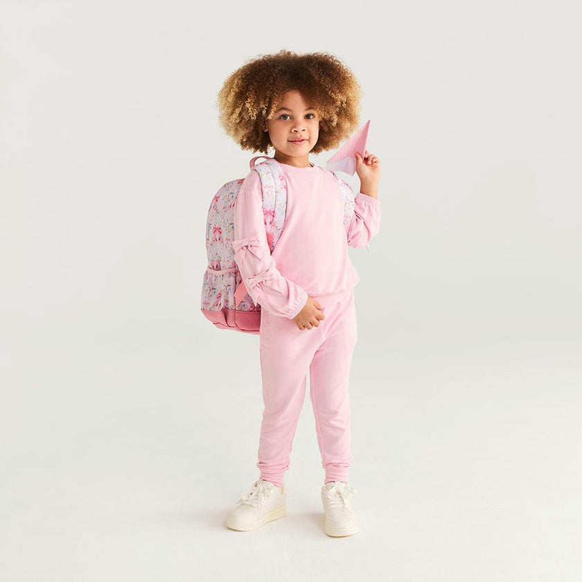 Harriet Blush French Terry Bow Sweatshirt Jogger Set