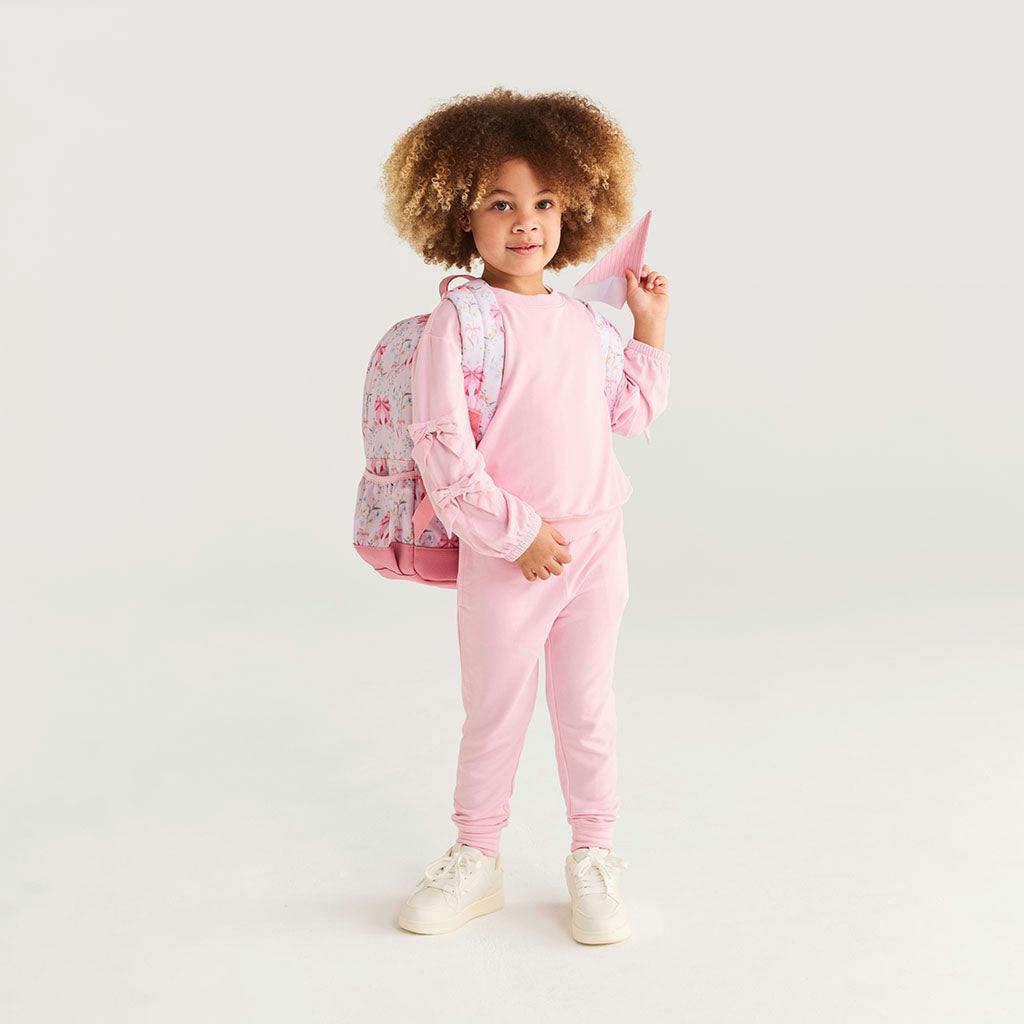 Harriet Blush French Terry Bow Sweatshirt Jogger Set