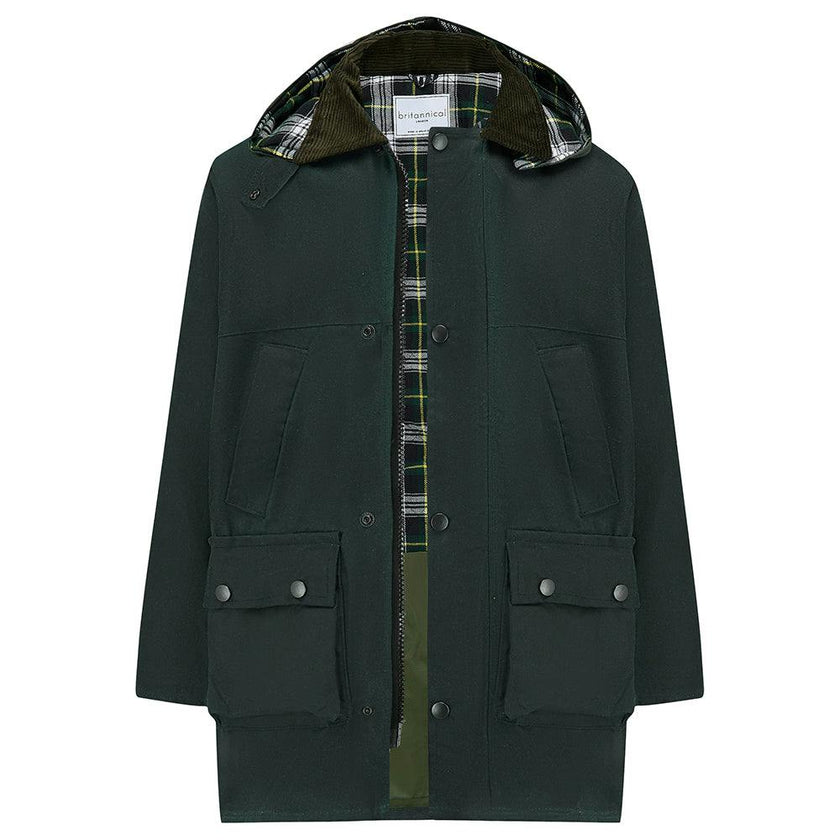 Ebury Padded Wax Jacket - Racing Green