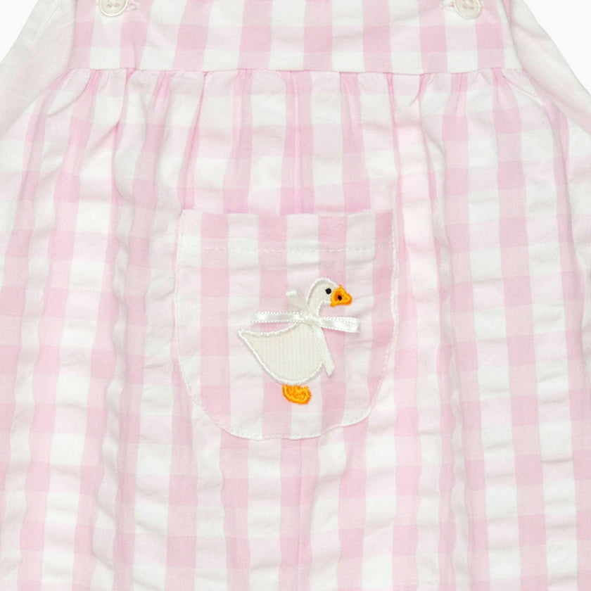 Baby Duck Gingham Dungarees